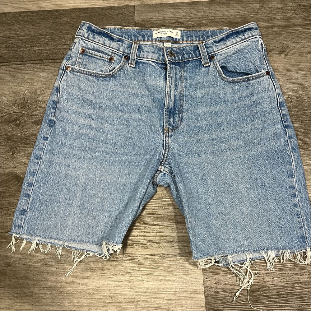 Abercrombie & Fitch Mom Light Blue Denim Jean Shorts